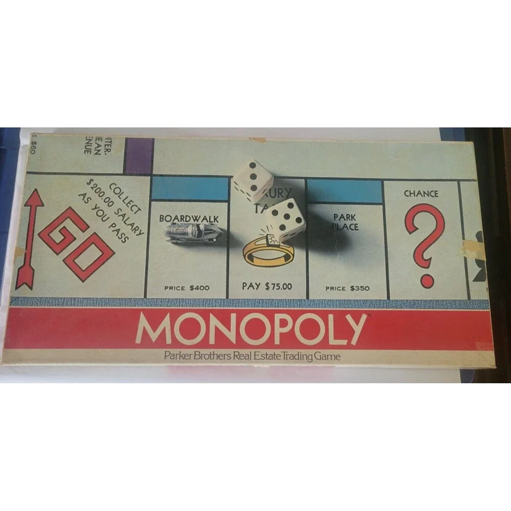 Vintage 1970 Parker Brothers MONOPOLY Board Game No. 9 Complete Set